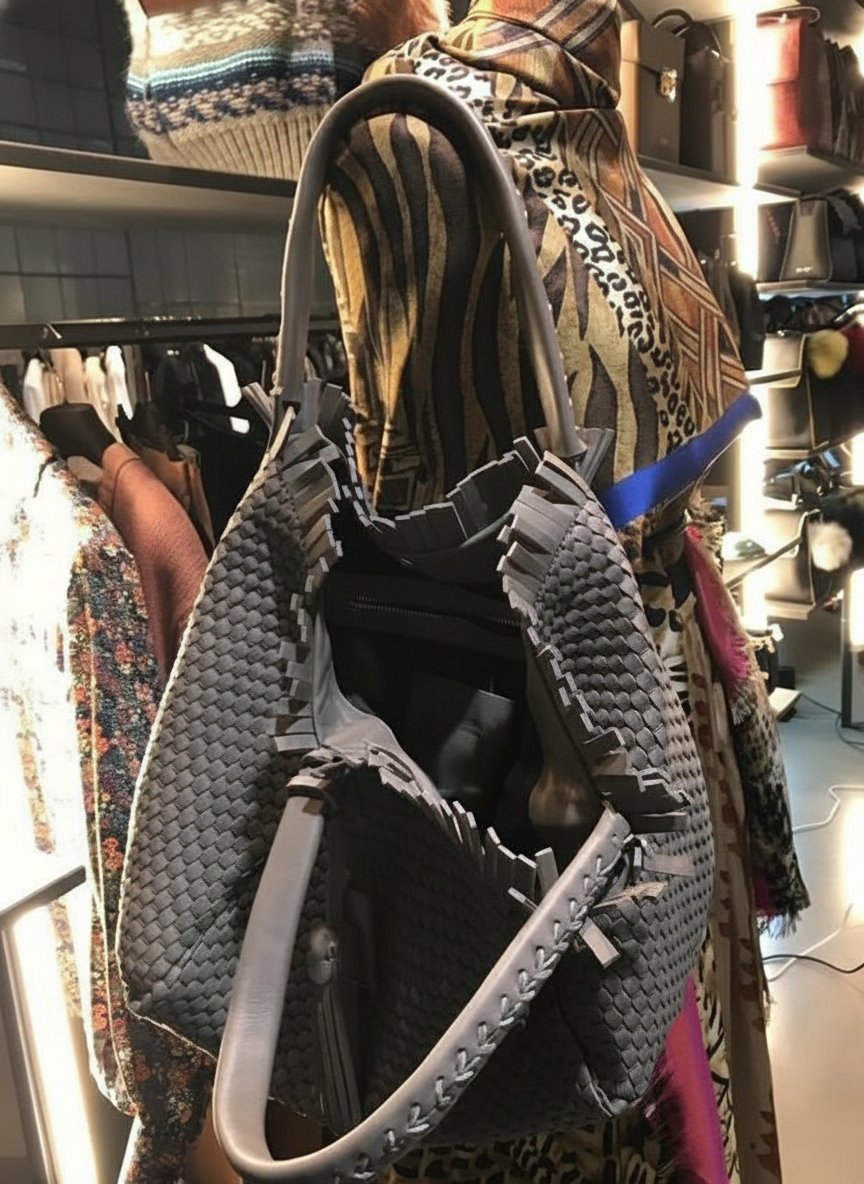 Eleganza artigianale: la borsa intrecciata, espressione di stile e maestria, per un tocco distintivo.
