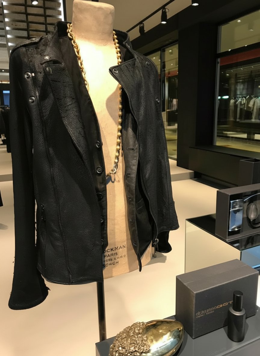 Eleganza audace: la giacca in pelle, espressione di stile contemporaneo e artigianalità.