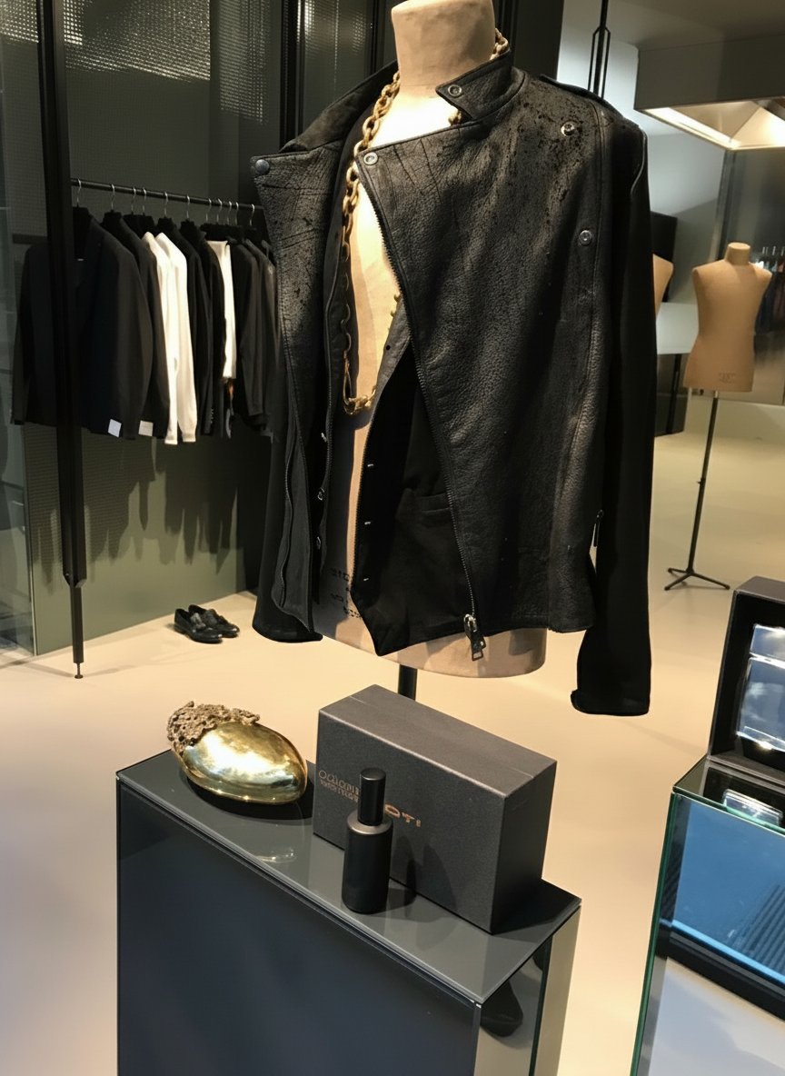 Un'espressione di stile audace e contemporaneo, dove la pelle incontra dettagli distintivi.